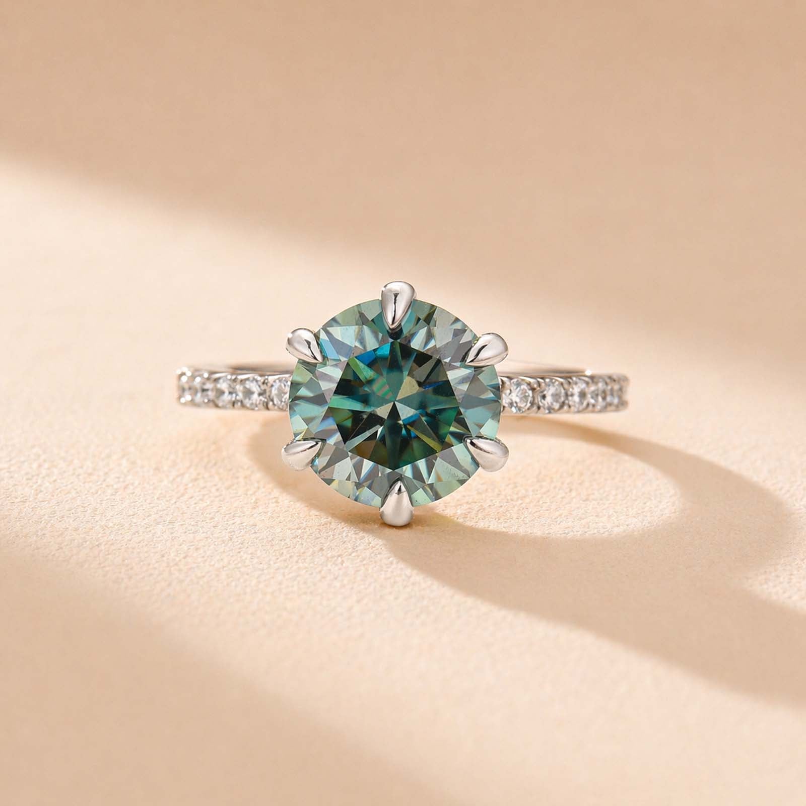 S925 Moissanite 2.5 Ct Round Cut Women's Wedding Band