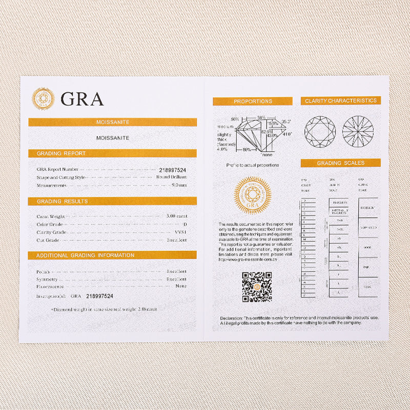 Gelovely Moissanite 3.0 Ct ~4.0 Ct Round Cut 6 Prong Yellow Gold Promise Ring