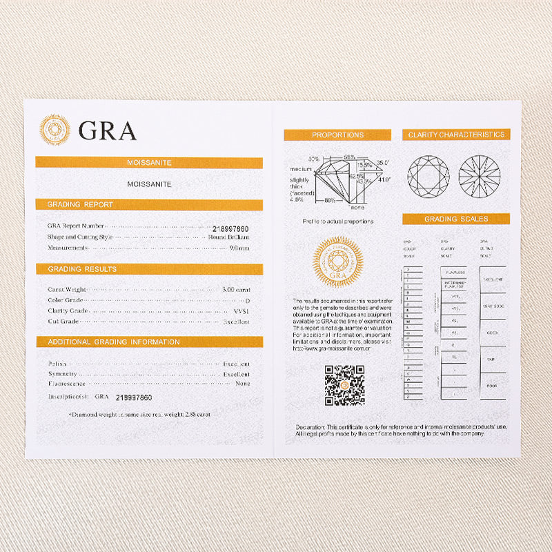 Moissanite 2.0 Ct ～4.0 Ct Round Cut 6 Prong Promise Rings For Women