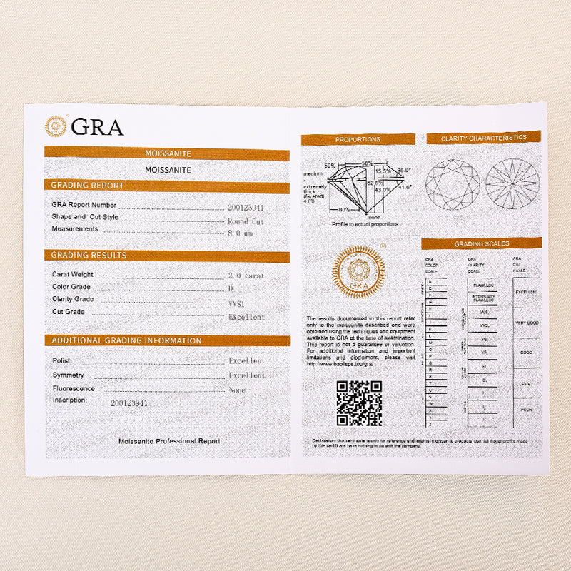 Gelovely Moissanite 2.0 Ct Round Cut 6 Prong Yellow Gold Engagement Ring