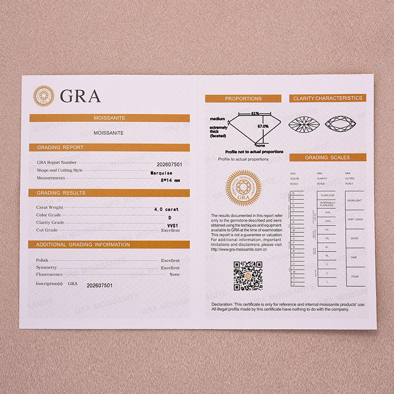 Gelovely Moissanite 4.0 Ct Marquise Cut Yellow Gold Half-Coverage Engagement Ring
