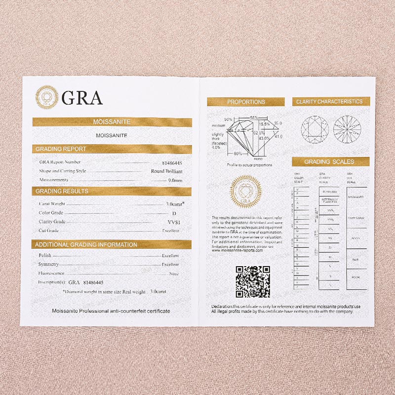 Moissanite 2.0Ct~4.0Ct Round Cut White Gold Wedding Ring Set