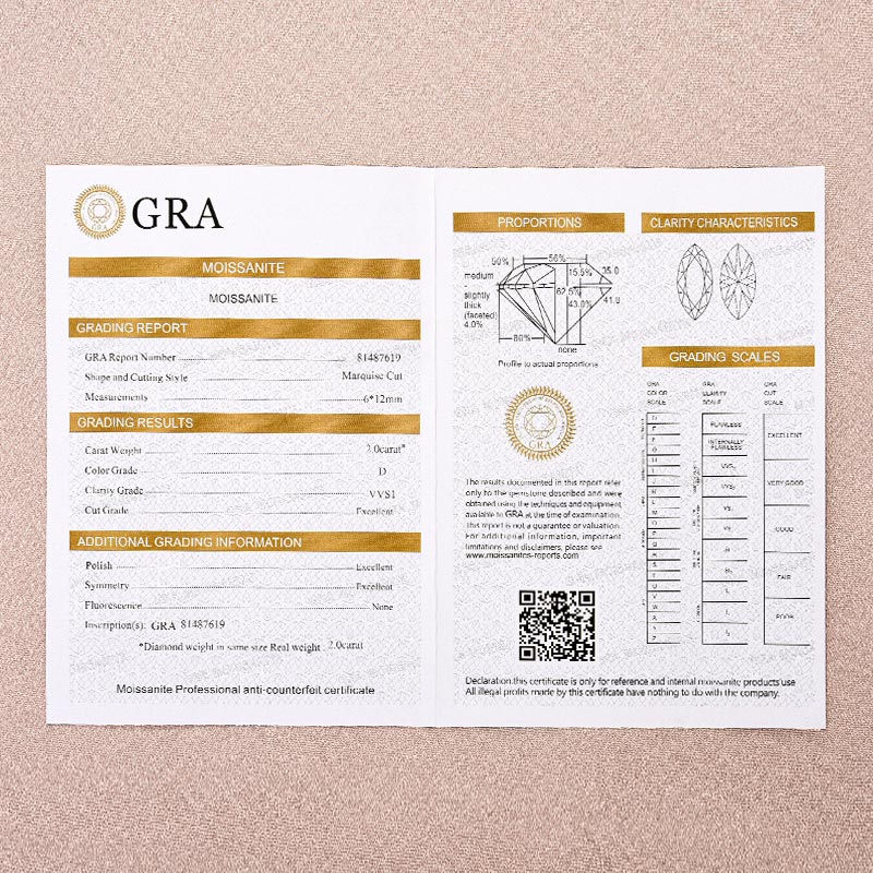 Moissanite 2.0 Ct Marquise Cut Solitaire Yellow Gold Promise Ring For Women