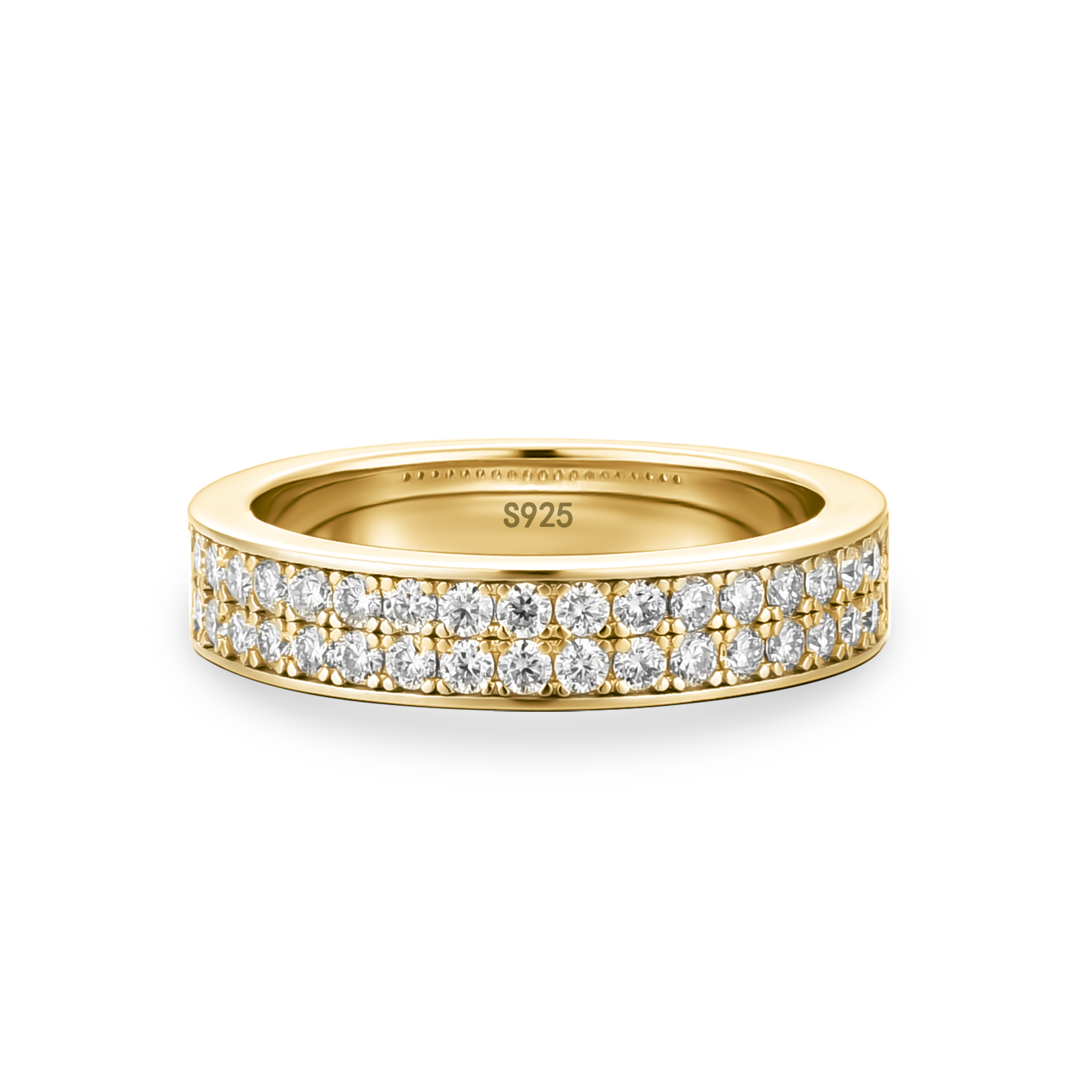 Half 1.0 Ct Round Cut Moissanite Wide Wedding Band In Sterling Silver