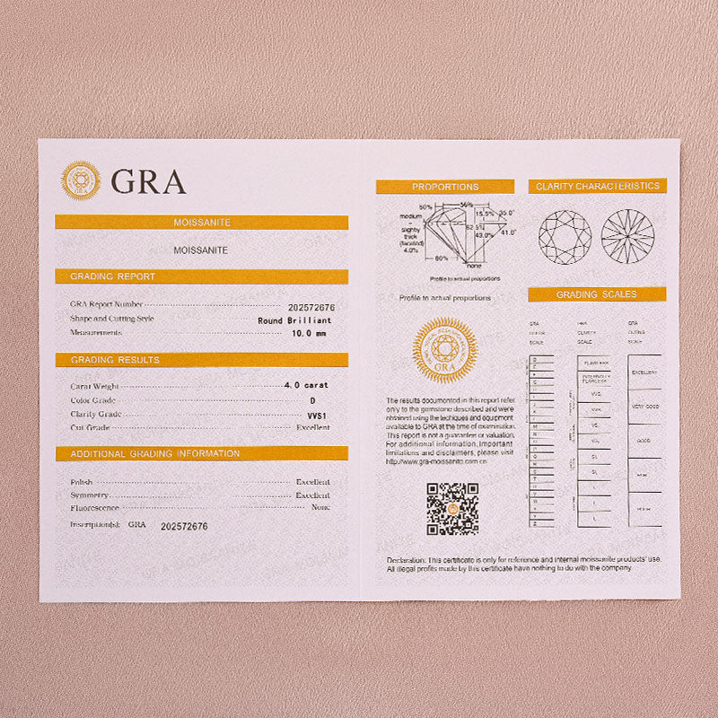 Moissanite 4.0 Ct Round Cut White Gold Engagement Ring with Pear Cut Side Stone