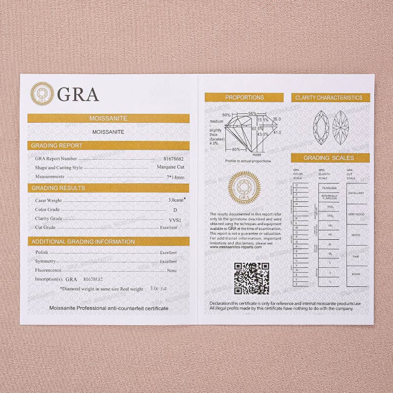 Moissanite 3.0 Ct Marquise Cut Side Stone Yellow Gold Engagement Ring