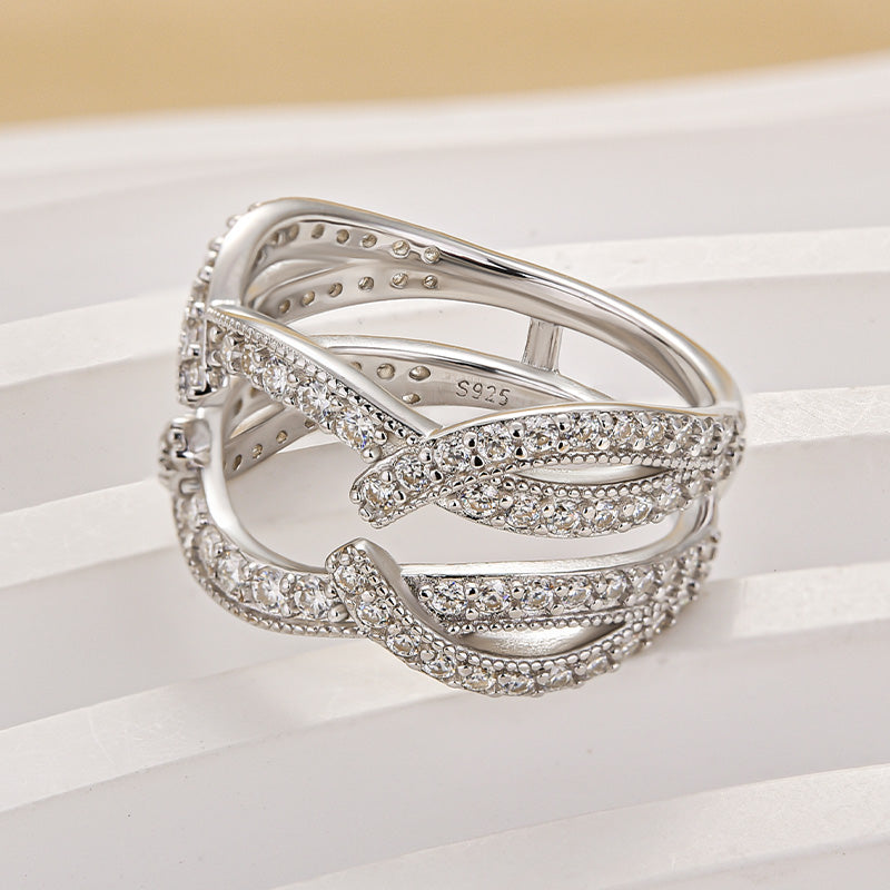 S925 Moissanite 1.0Ct Round Cut Wedding Band Vintage Stackable Enhancer Band