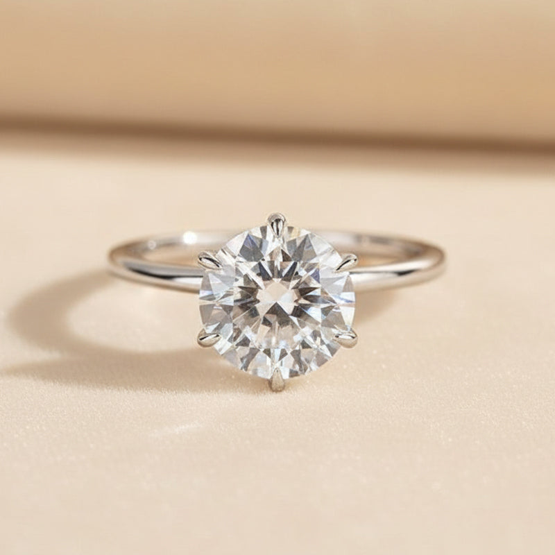 18K White Gold Engagement Rings