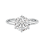 S925 Moissanite 2.0 Ct ~ 4.0 Ct Round Cut 6 Prong Engagement Ring Daily Wear Ring For Women
