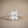 Gelovely Moissanite 2.0 Ct~3.5 Ct Radiant Cut White Gold Engagement Ring For Women