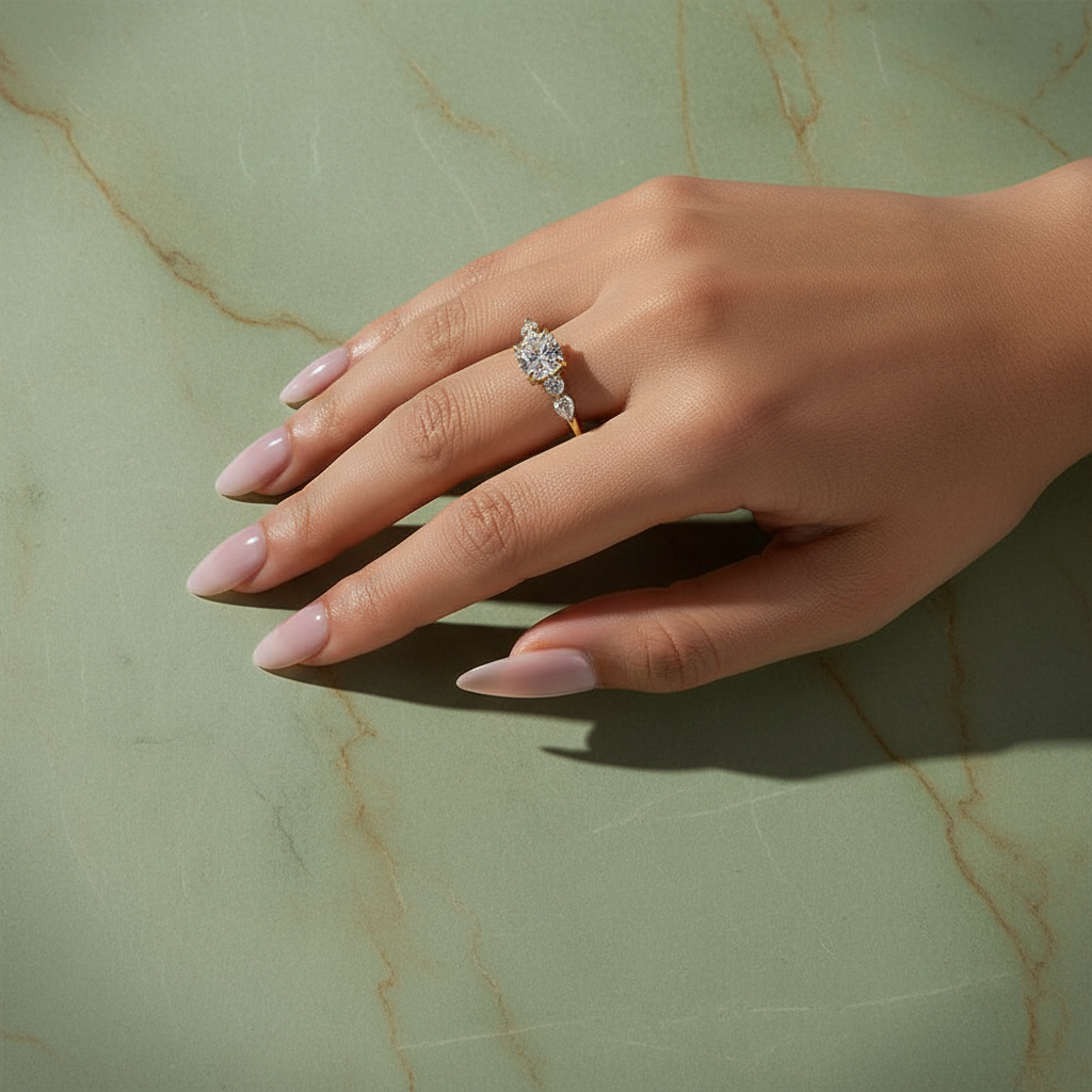 Gelovely Moissanite 2.0 Ct Cushion Yellow Gold Bridal Ring
