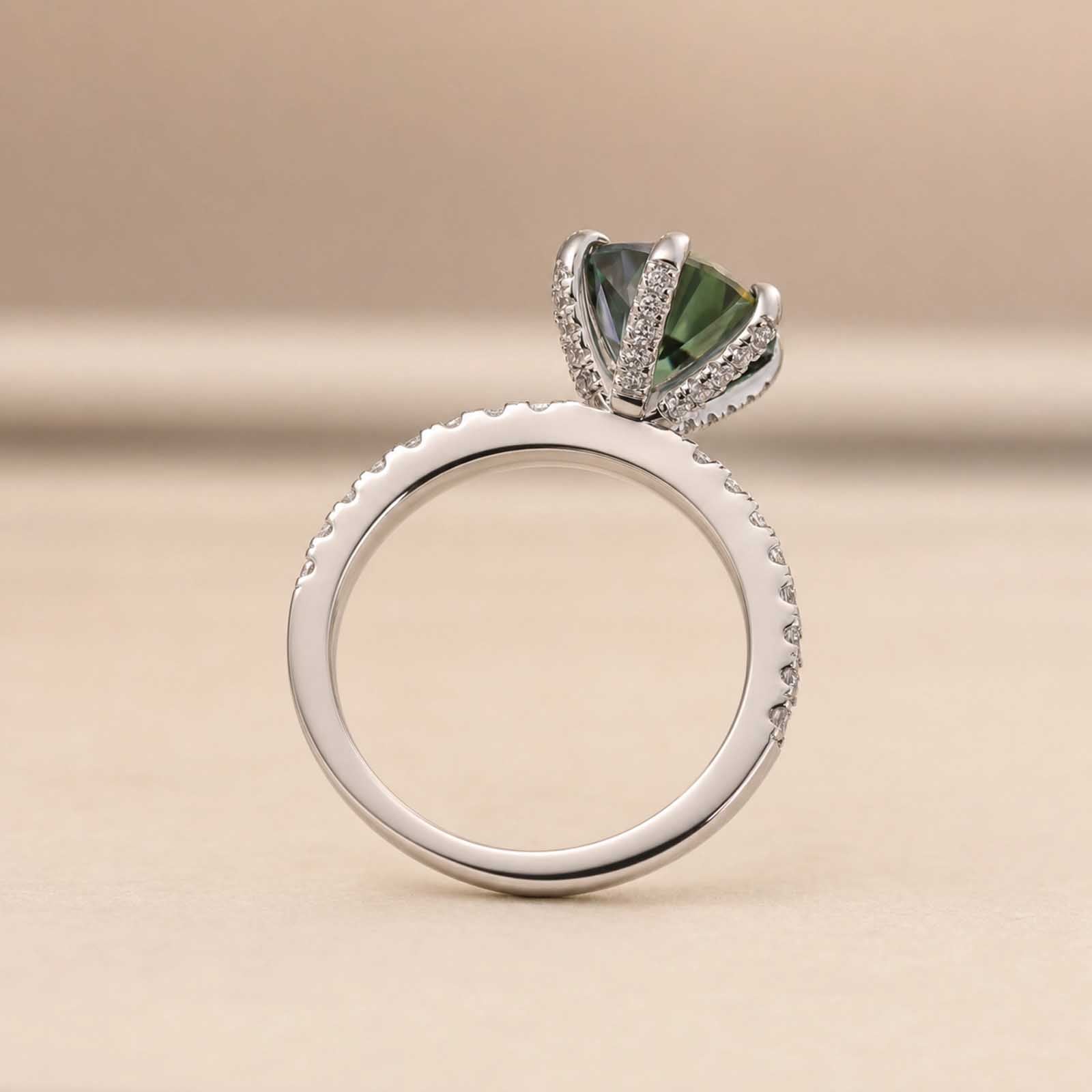S925 Moissanite 1Ct Round Cut Twist Bridal Ring Set Gold Plated Promise Travel Wedding Ring Set