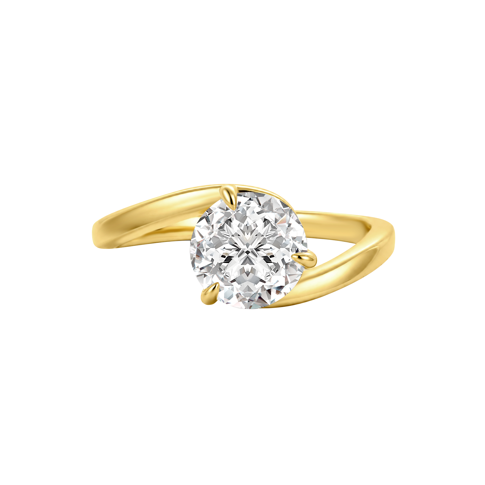 S925 Moissanite 1.2Ct Round Cut Engagement Ring Travel Ring In Sterling Silver