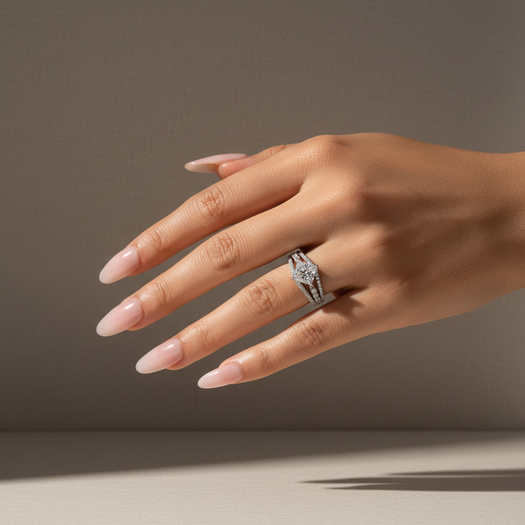 Gelovely Moissanite 2.0 Ct Princess Cut Travel Ring