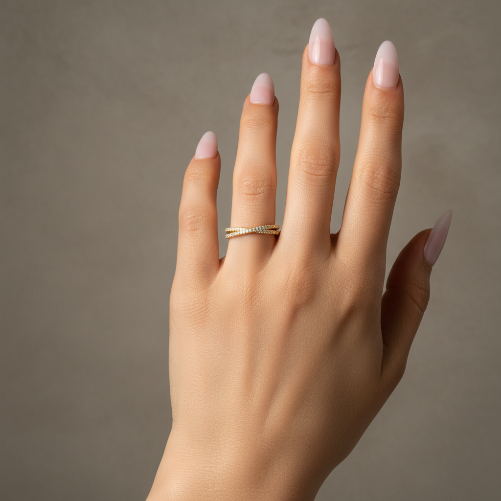 Gelovely Moissanite 2.0 Ct  X Criss Cross Wedding Band For Women