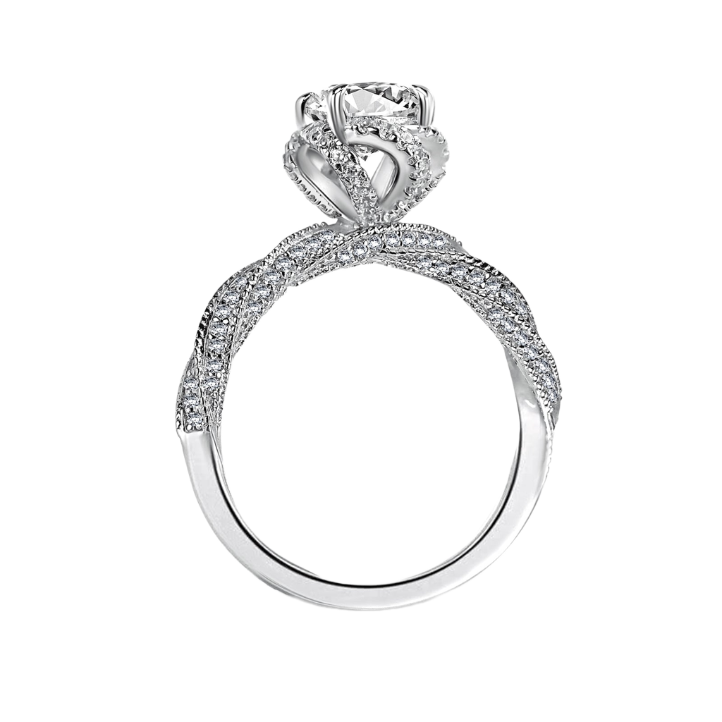 S925 Moissanite 1.0 Ct Flower Design Promise Ring For Women