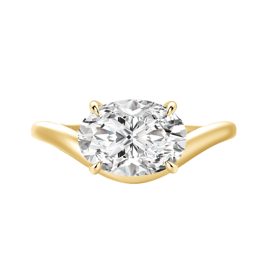 S925 Moissanite 2.5Ct Oval Cut Solitaire Ring 18K Gold Plated Promise Ring Everyday Wear Ring