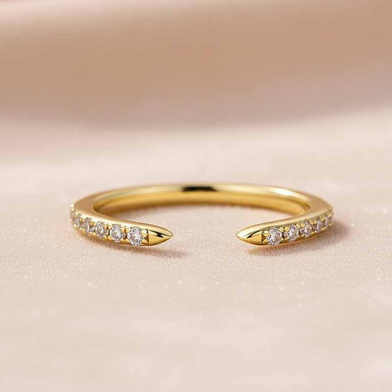 Gelovely Open Moissanite Diamond Pavé Spacer Ring