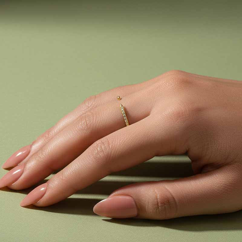 Gelovely Open Moissanite Diamond Pavé Spacer Ring