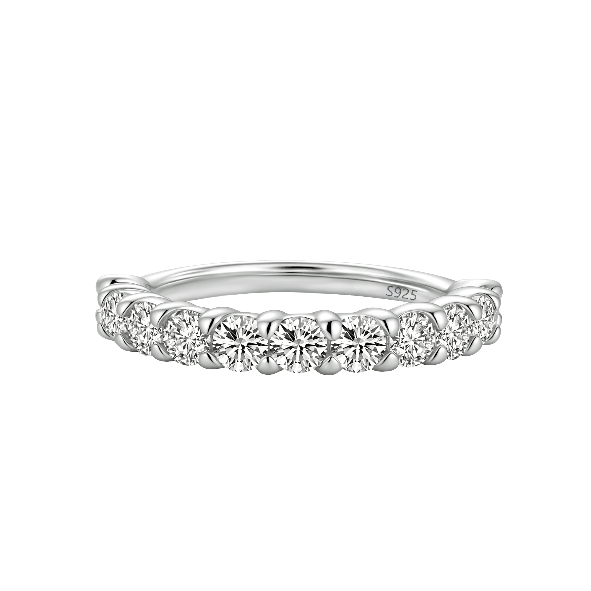 Moissanite 1.5 Ct Round Cut Women's Wedding Band
