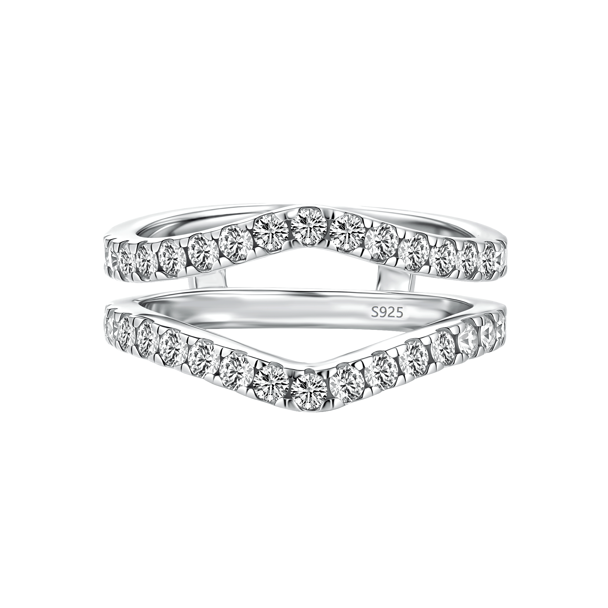 Pavé Full Eternity Round Cut Enhancer Wedding Band