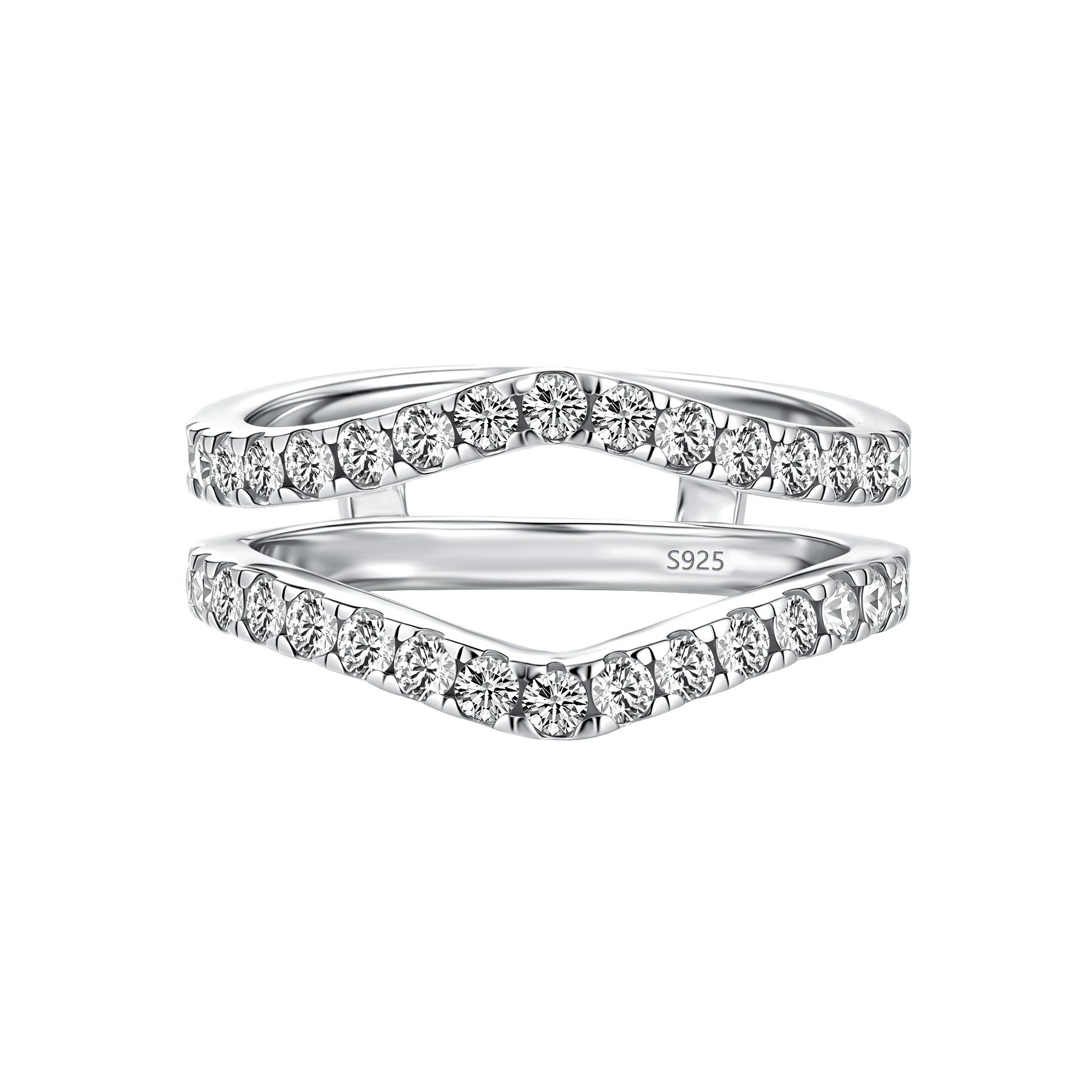 Pavé Full Eternity Round Cut Enhancer Wedding Band