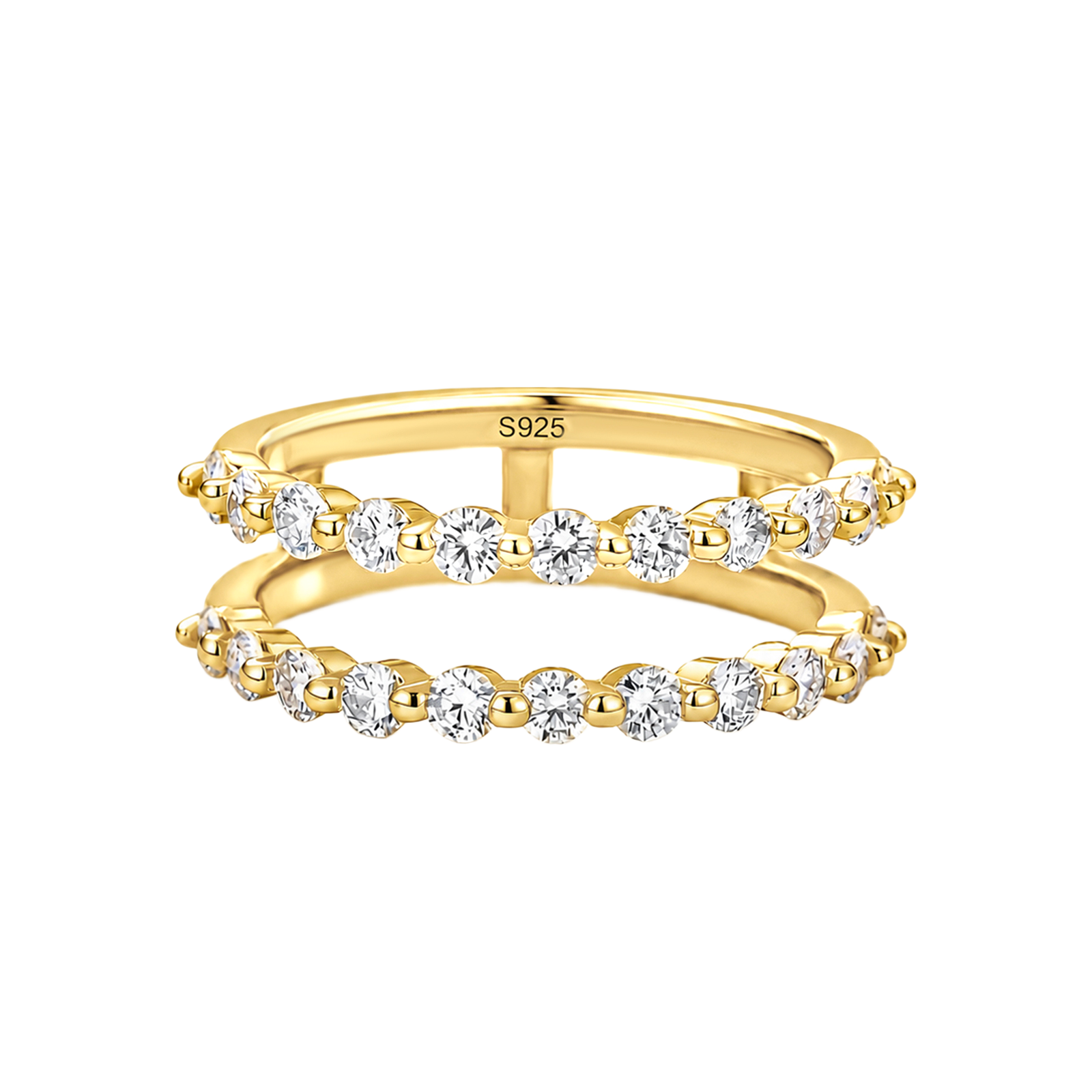 S925 Moissanite 0.77Ct Round Cut Insert Wedding Band Engagement Ring Stackable Enhancer Band For Women